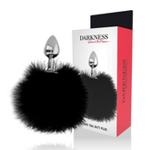 DARKNESS - EXTRA ANAL PLUG WITH BLACK TAIL 7 CM
